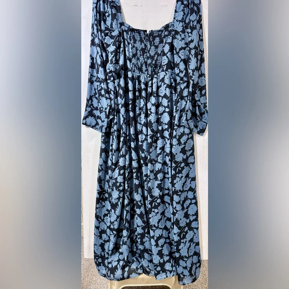 Abercrombie & Fitch Blue Maxi Dress with Sweetheart Neckline
